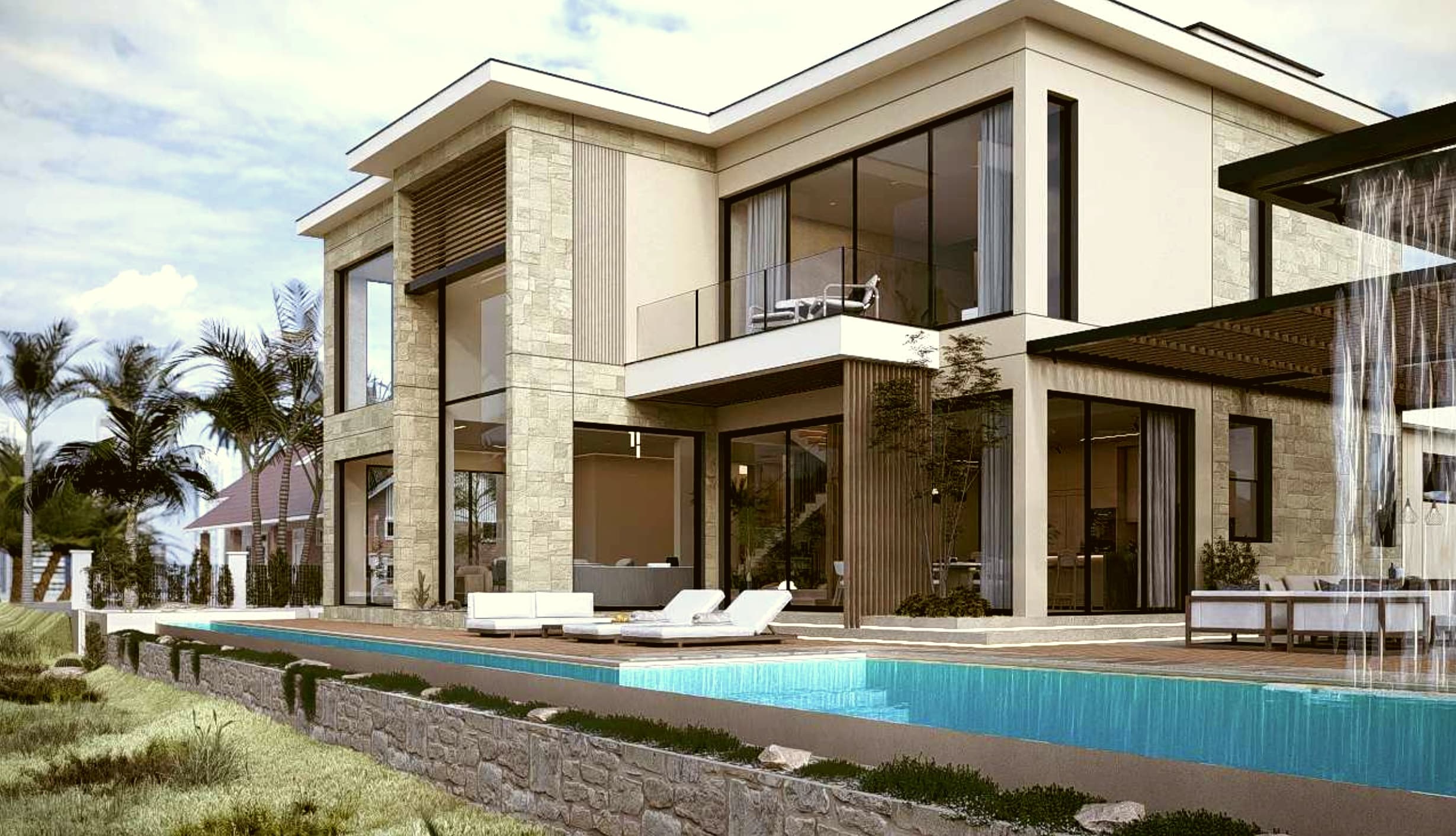 Luxury villa render — DCC architecture